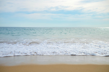 Fototapeta na wymiar Beautiful beach with sea sand