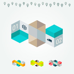 Vector colorful infographic for business presentations. Can be used for report, presentation, banner, website booklet or brochure layout. Vector, numbered banners, diagram.