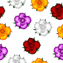 Colorful roses seamless pattern background.