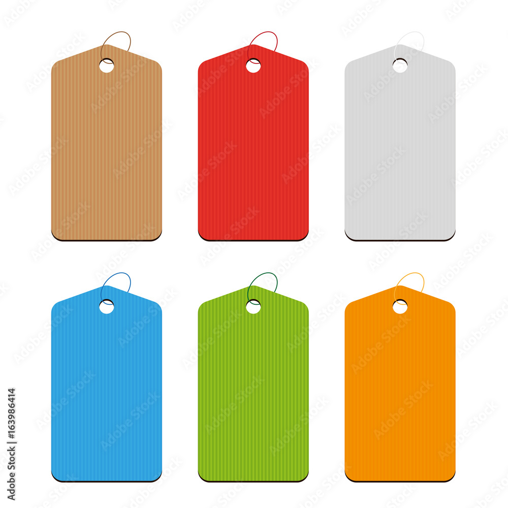 Poster empty tag vector set