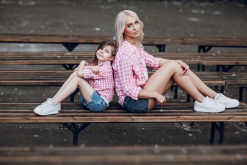 young family mother and daughter