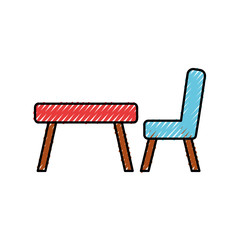 school table isolated icon vector illustration design