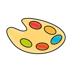 paint pallette isolated icon vector illustration design