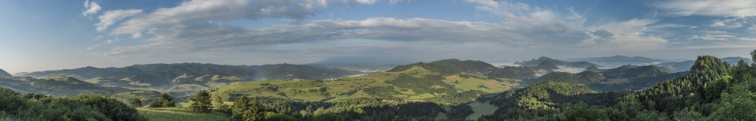 Panorama view in Pieniny national park