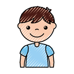 cute boy character icon vector illustration design