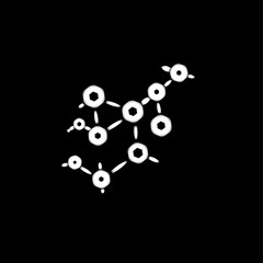 Atomic compound of DNA molecules pattern