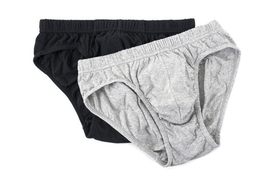 men underwear isolated on white.Black and grey man underwear isolated
