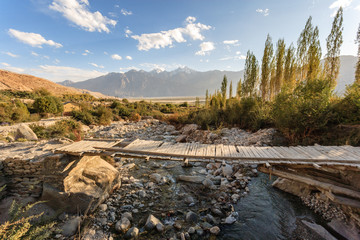 Mountain with blue sky at Leh city, India