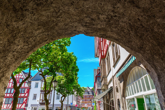 view to the old town of Herborn, Germany