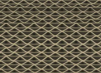 3d illustration. brown paper box corrugated background.