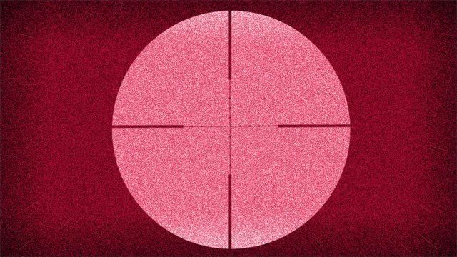 野生のイノシシを銃で撃つ。