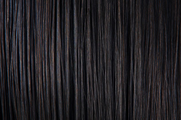 Straight black hair close-up