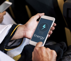 Energy Bulb Thunder Icon sign Symbol