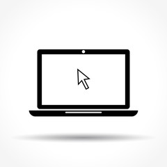 laptop icon on white background