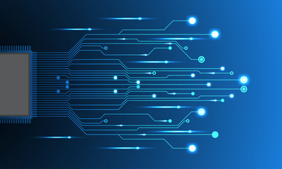 Vector abstract background technology circuit design.