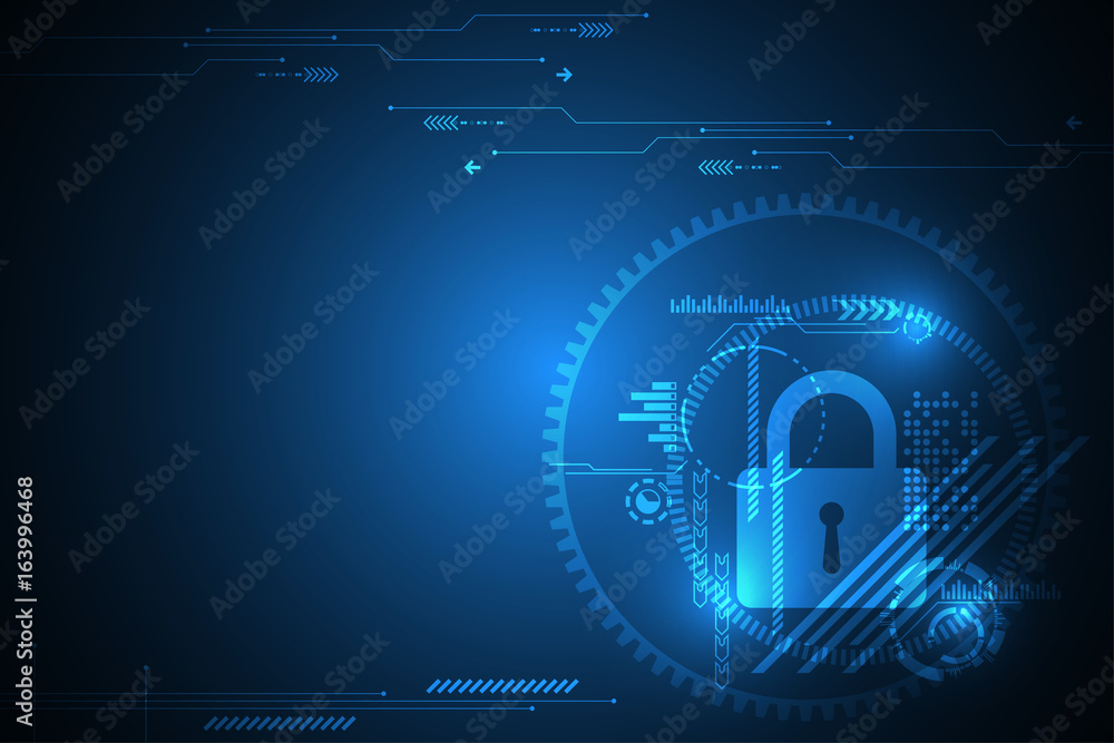 Poster vector abstract background technology security concept.