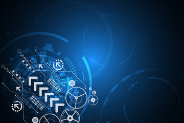 Obraz premium Vector abstract background technology concept.