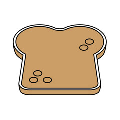 bread slice vector illustration