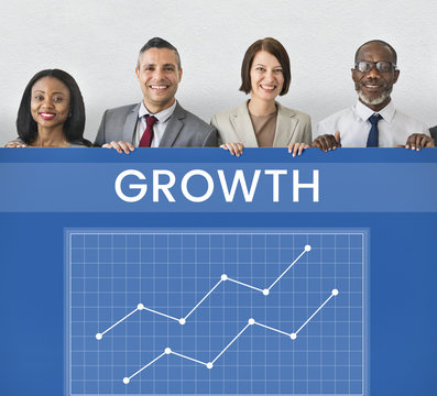 Workers holding network graphic overlay banner - Powered by Adobe