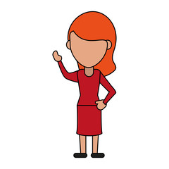 standing woman vector illustration