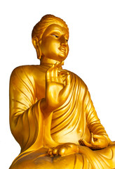 Buddha gold isolated on white a background

