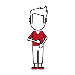 standing man vector illustration