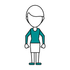 standing woman vector illustration