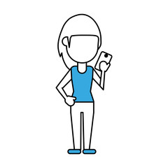 standing woman vector illustration