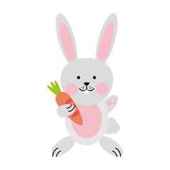 cute rabbit or bunny icon image