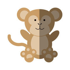 cute monkey or stuffed animal icon image
