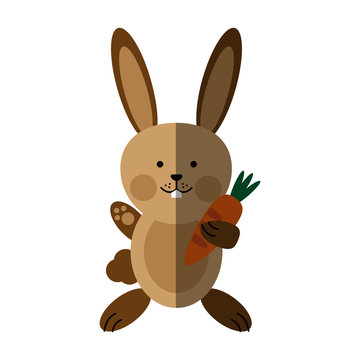 cute rabbit or bunny icon image