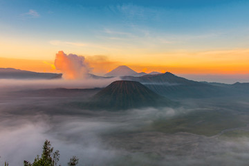 Mount Bromo volcano (Gunung Bromo) in Bromo Tengger Semeru National Park, East Java, Indonesia