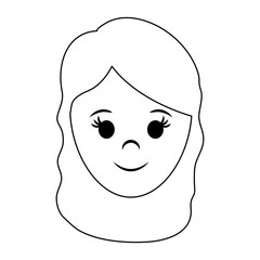 Obraz na płótnie Canvas happy woman with long hair icon image