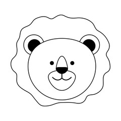 lion or stuffed cute animal icon image