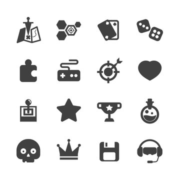 Game Genre Hobby Recreation Icon Set Vector.