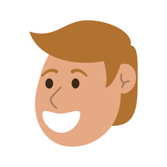 happy man smiling cartoon icon image