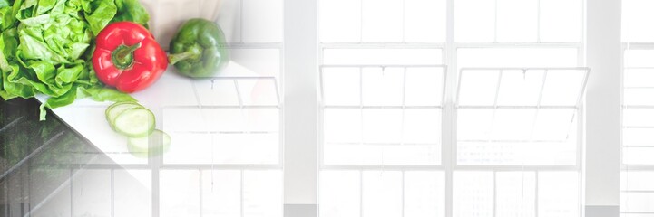 salad and windows background