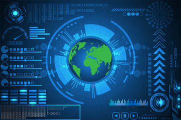 Technology that represents the interface pages in the world data display.