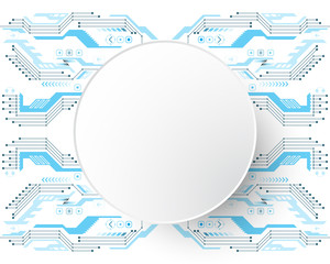 Vector abstract technology circuit design.