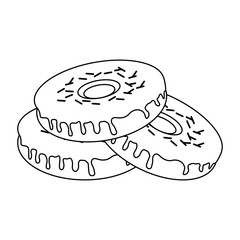 donut with sprinkles pastry icon image