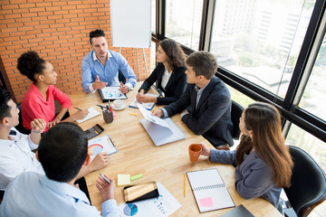 Group of multiethnic business people in the meeting room