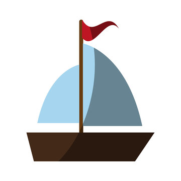 sailboat with flag icon image