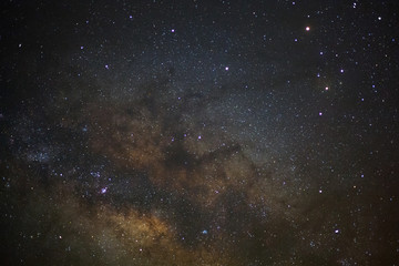 Obraz premium The center of milky way galaxy. Long exposure photograph.with grain