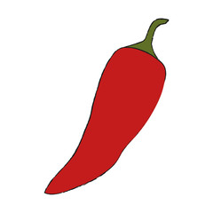 red chili pepper vegetable icon image