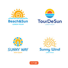 Sun And Sea Logo Set