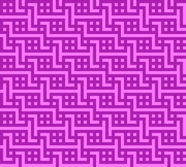 geometric texture.  lines ans squares. vector seamless pattern. pink background