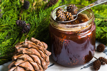 Jam from pine cones