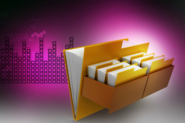 Cabinet with file folder