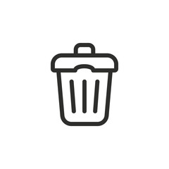 Trash can vector icon.