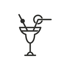 Cocktail vector icon.